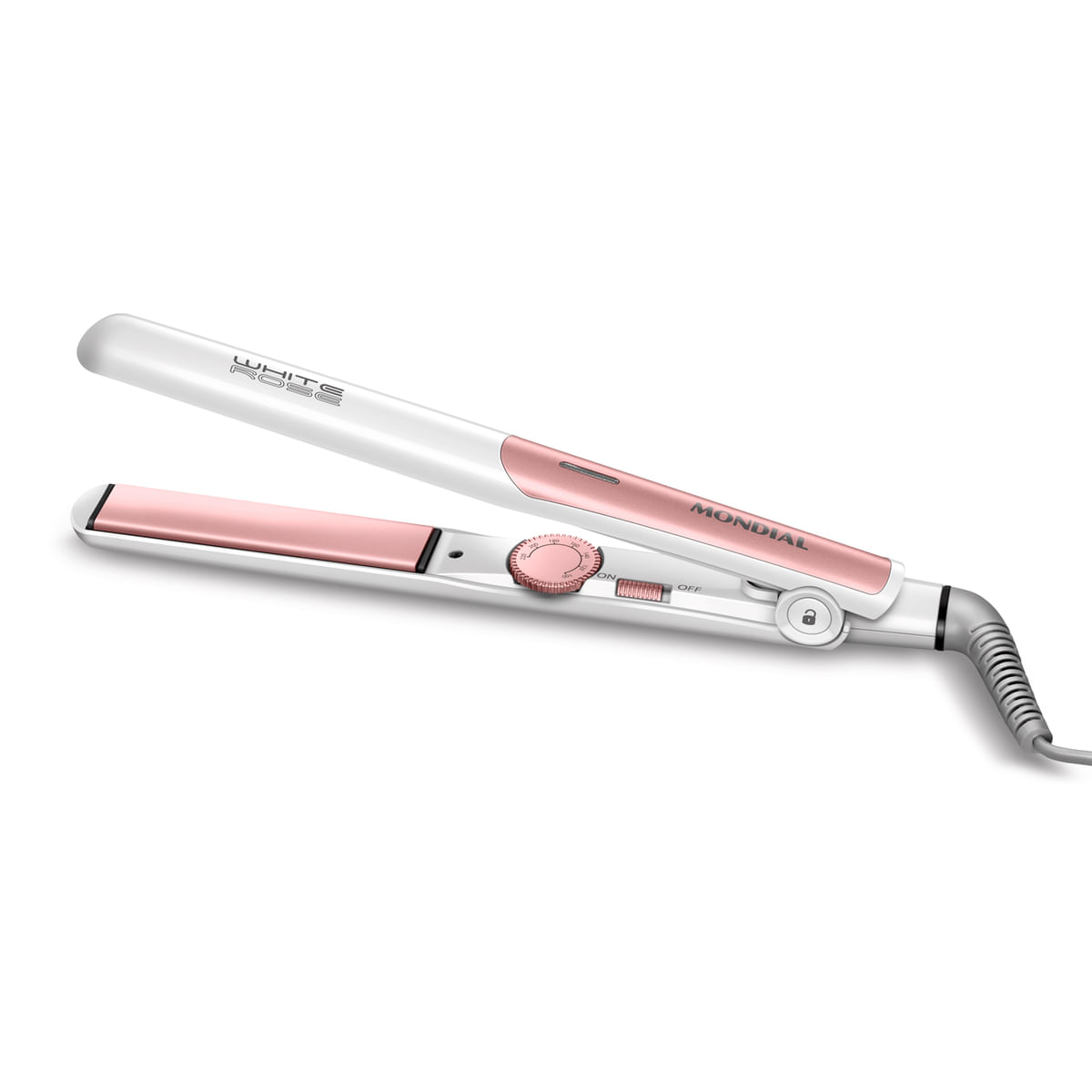 Prancha Alisadora P-50 Bivolt Rosa e Branco | Montreal Moda e Casa