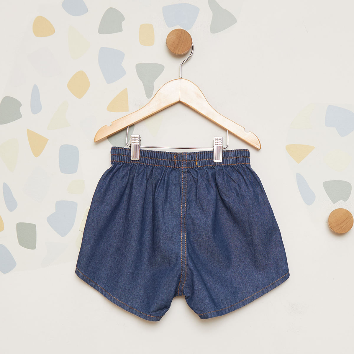 Shorts-Feminino-Infantil-Jeans-Levinho-Azul-Escuro