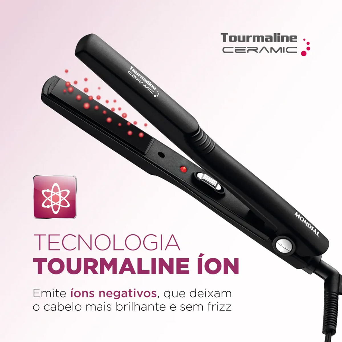 Prancha-Alisadora-Mondial-Tourmaline-Ceramic-P-15-Bivolt-Preta