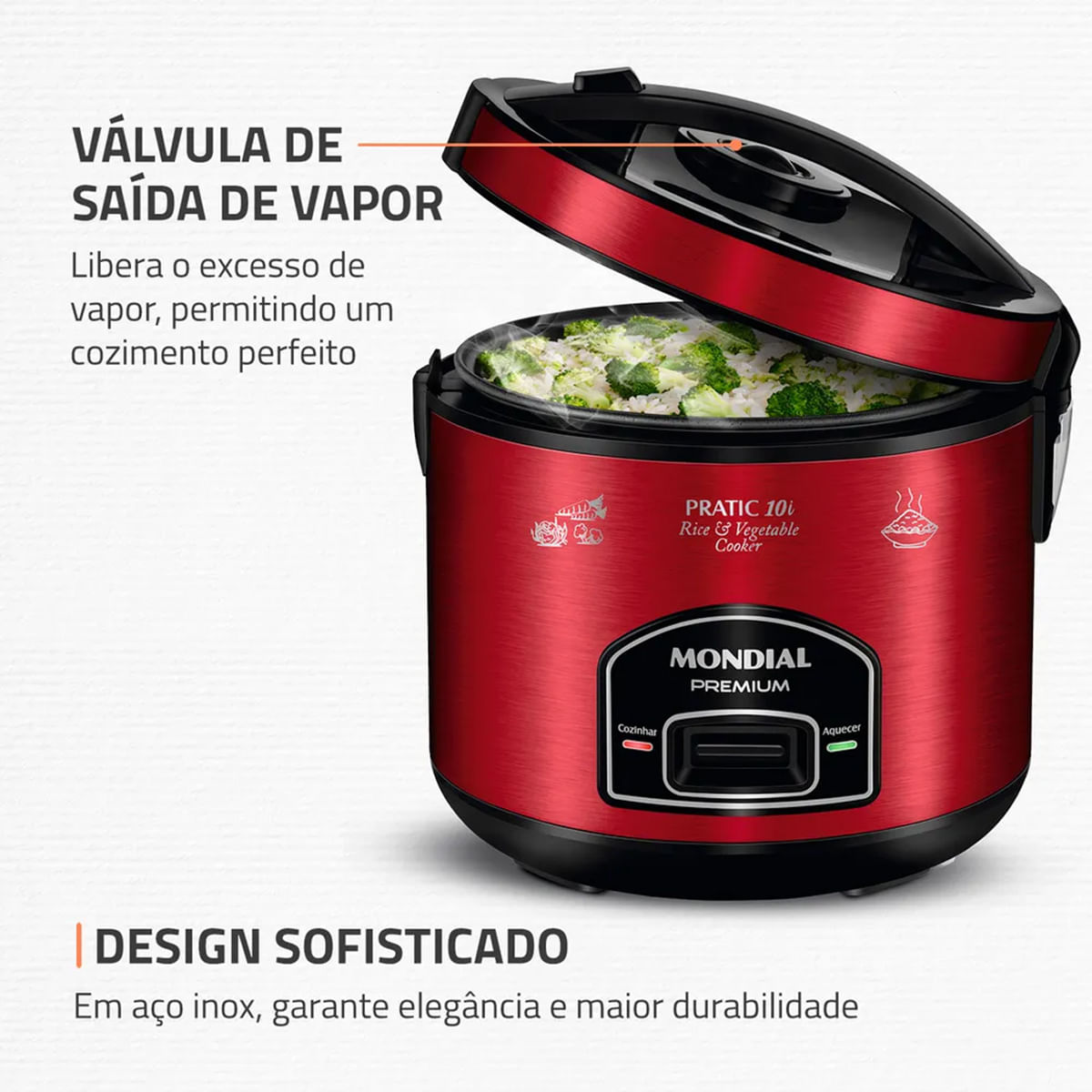 Panela Elétrica Mondial Pratic 127V 10I PE-46-10X | Montreal Moda