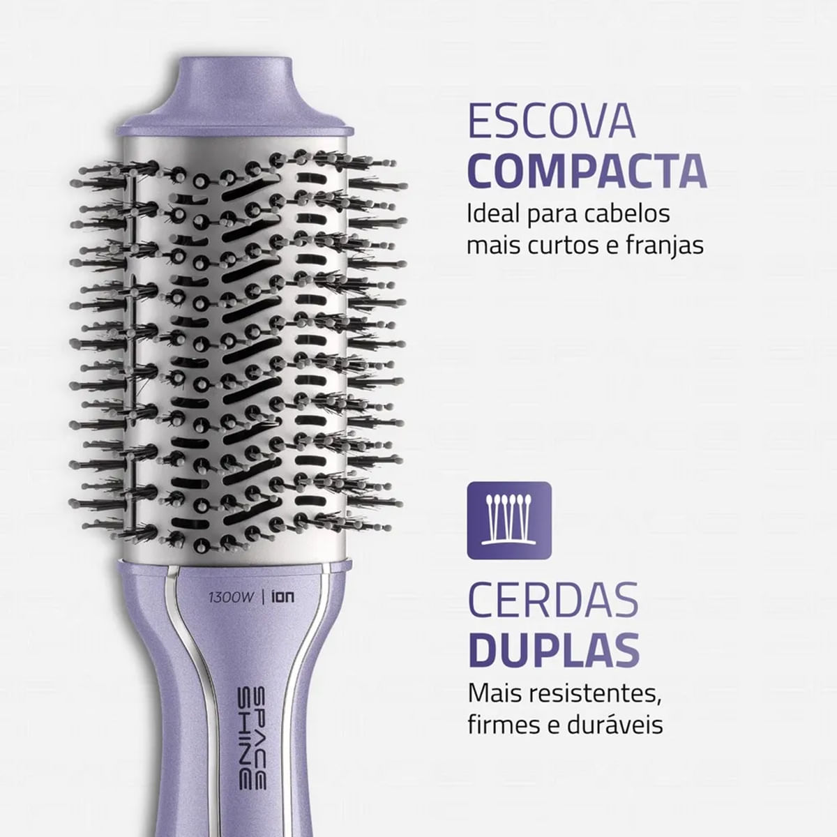 Escova Secadora Space Shine Es-21 Bivolt Lilás Mondial | Montreal
